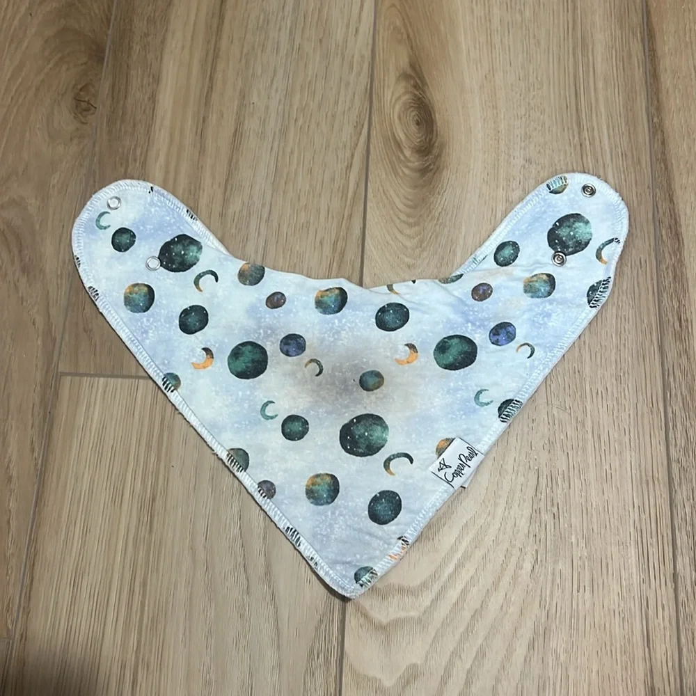 Copper Pearl Baby Bandana Bibs and Premium Burp Cloth - Galaxy - Picture 2 of 4